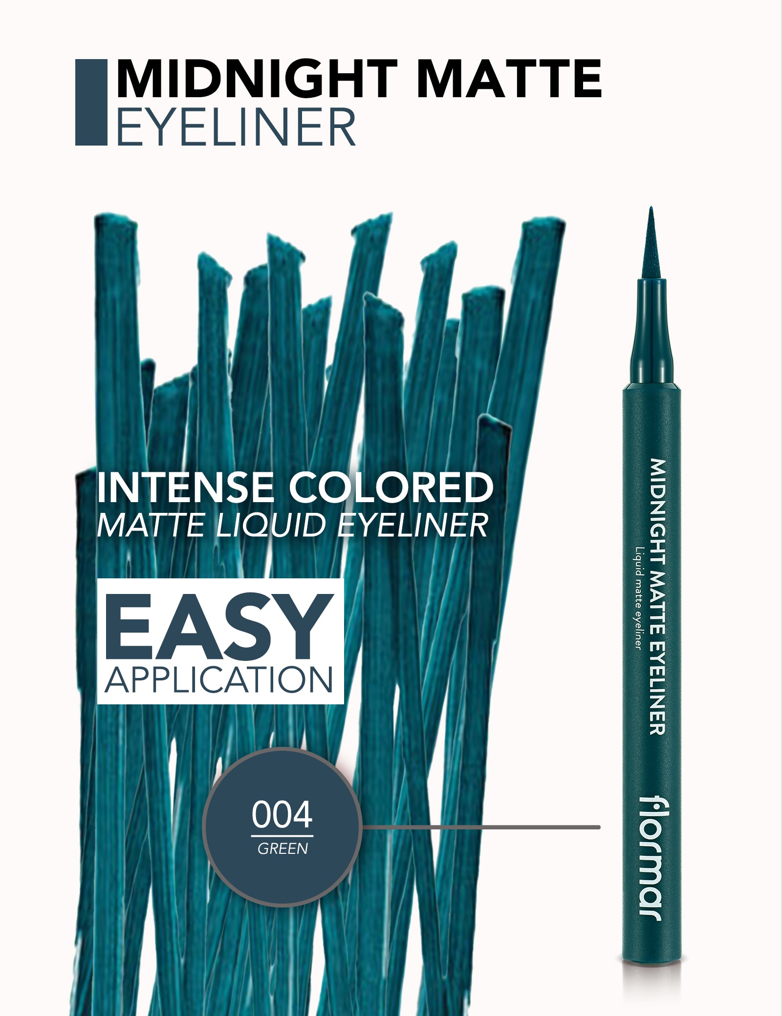 Pretty by Flormar Midnight Matte Eyeliner eyeliner 01 Black opaco