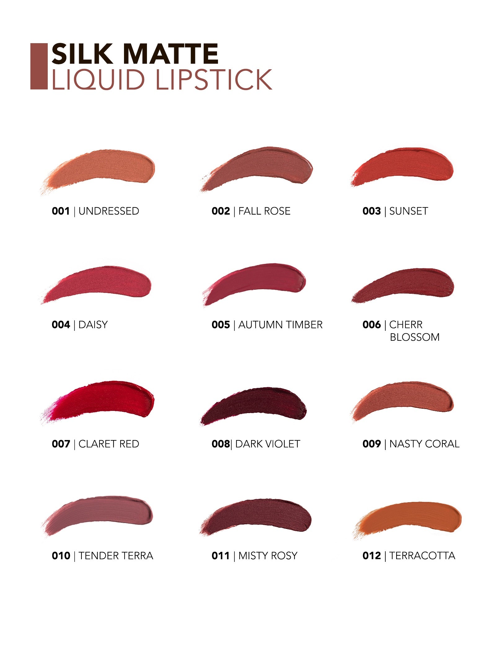 Pretty by Flormar Silk Matte 001 Undressed rossetto liquido opaco