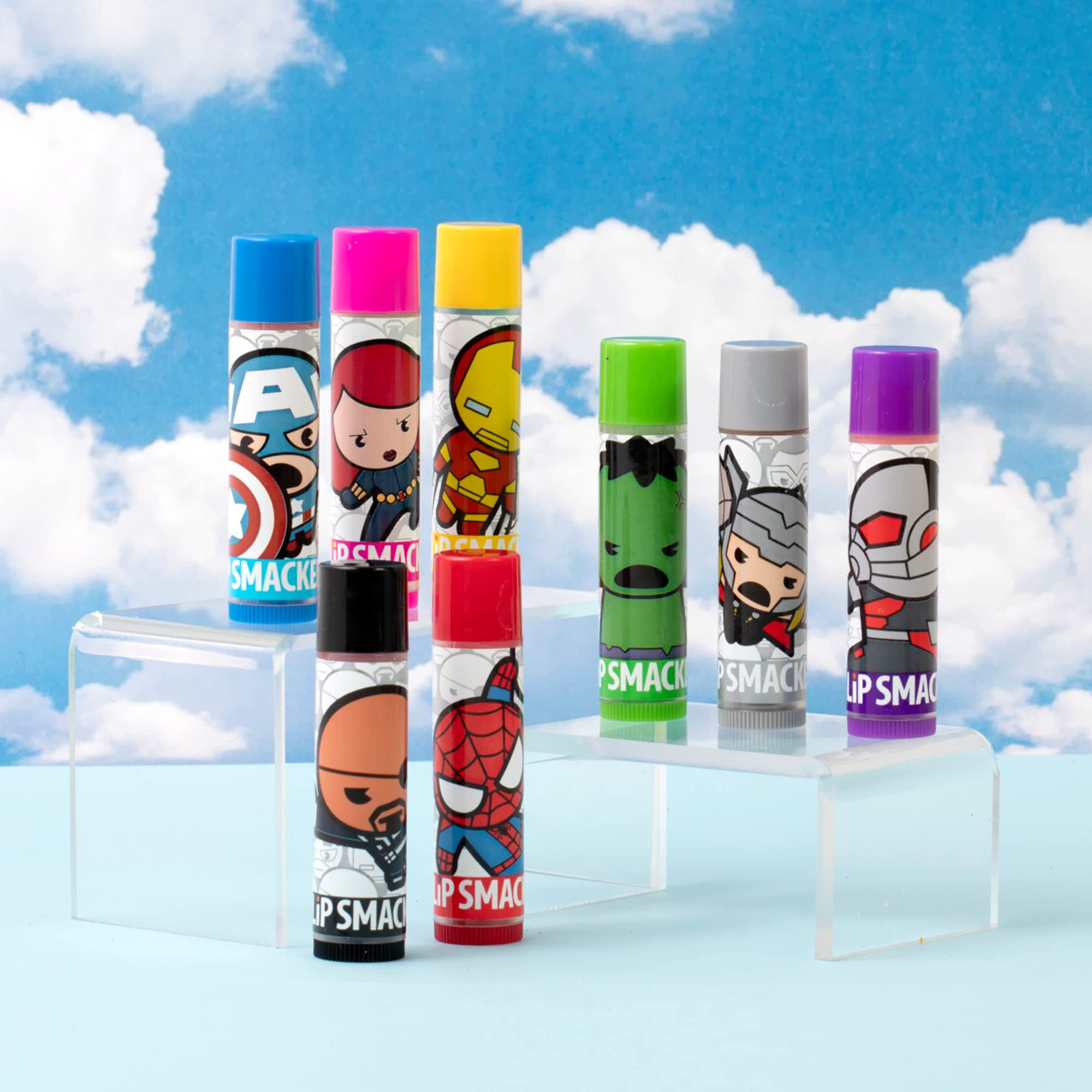 Lip Smacker Marvel Single Avenger Party Pack balsamo labbra 8 pezzi idratante