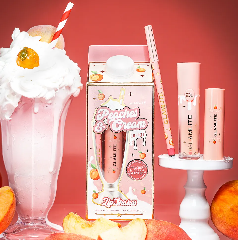 Glamlite Lip Kits Peaches & Cream kit labbra 3 pezzi pesca