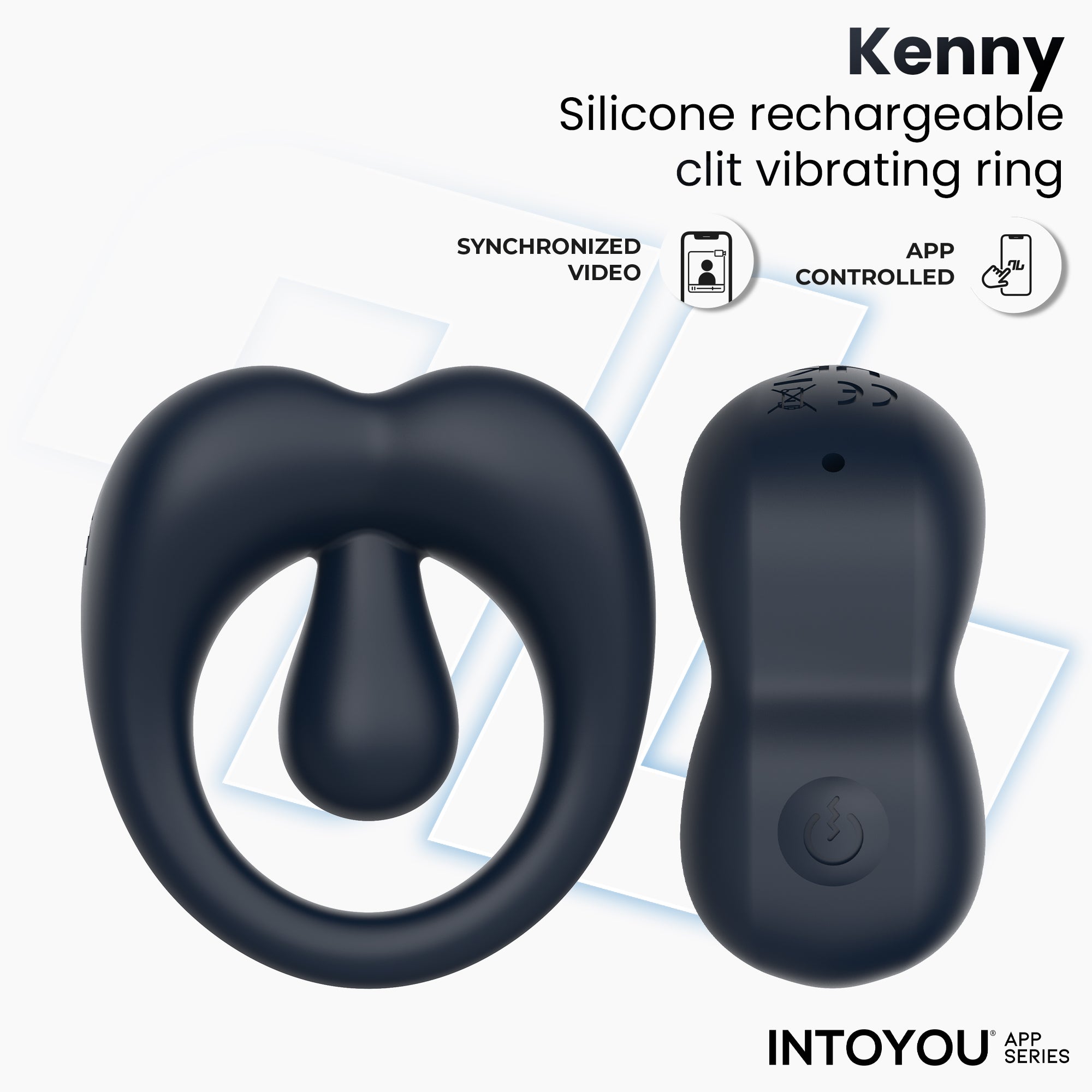 INTOYOU Kenny Anello Vibrante APP Blu Scuro Pendolo