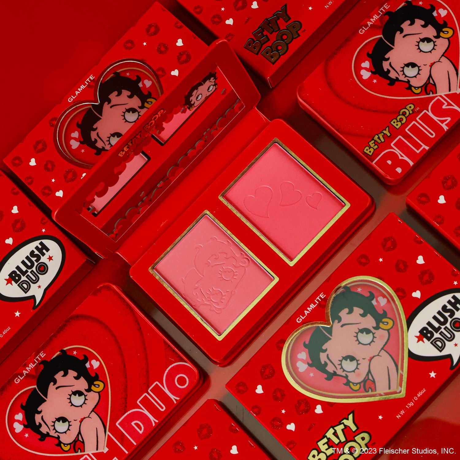Betty Boop x Glamlite blush duo fard malva rosa 13g