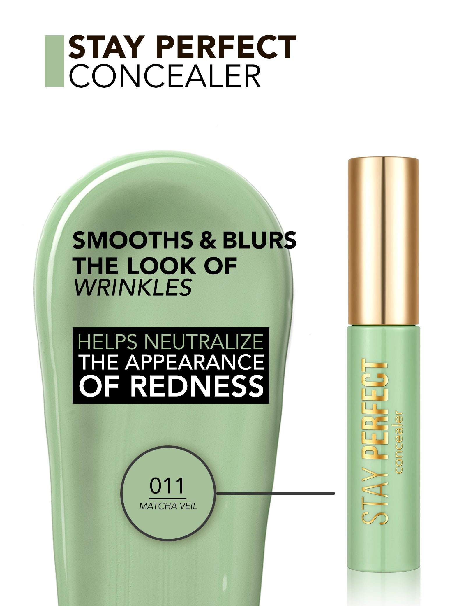 Pretty by Flormar Stay Perfect Concealer 011 Matcha Veil liquido