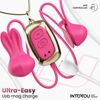 INTOYOU Tickly pinze capezzoli vibranti con app