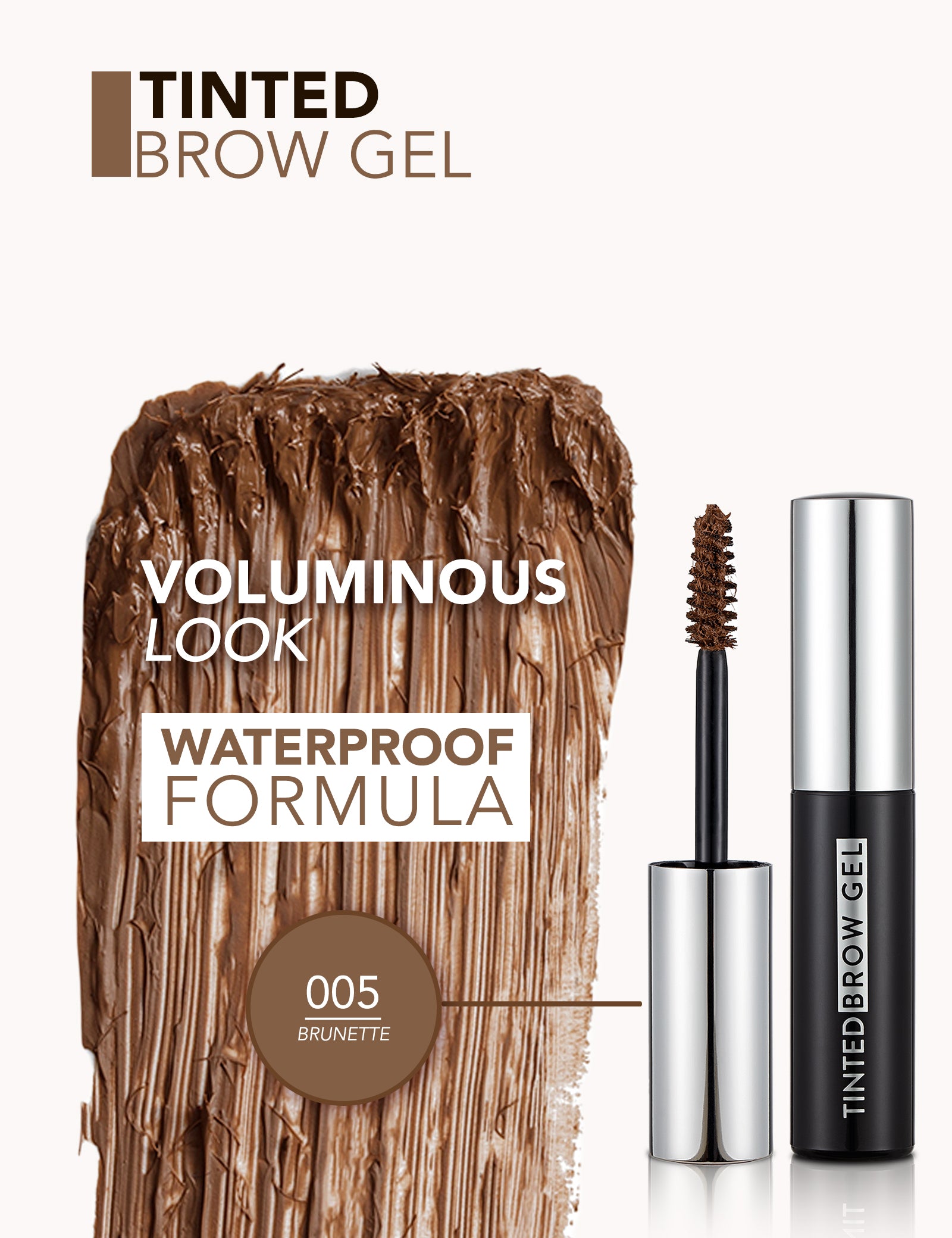 Pretty by Flormar Eyebrows Tinted Brow Gel mascara 001 beige