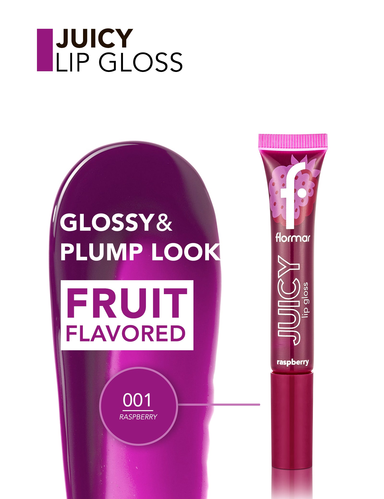 Pretty by Flormar Lipgloss lucidalabbra 001 Rasbberry idratante