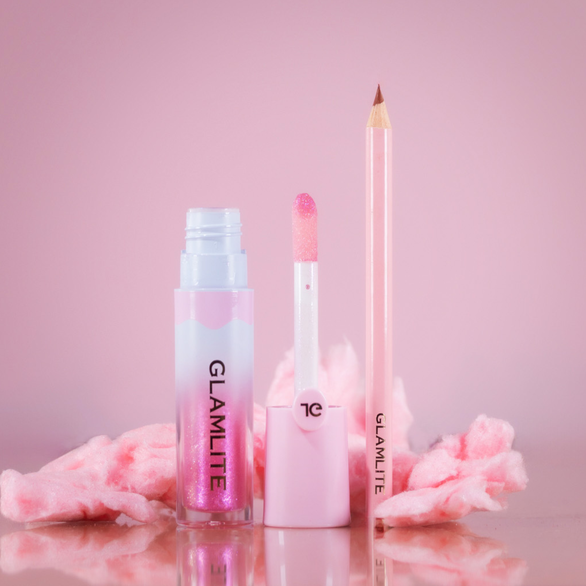Glamlite Lip Kits Candy Floss kit labbra gloss e matita rosa