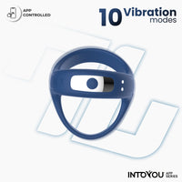INTOYOU Rank anello vibrante blu con app