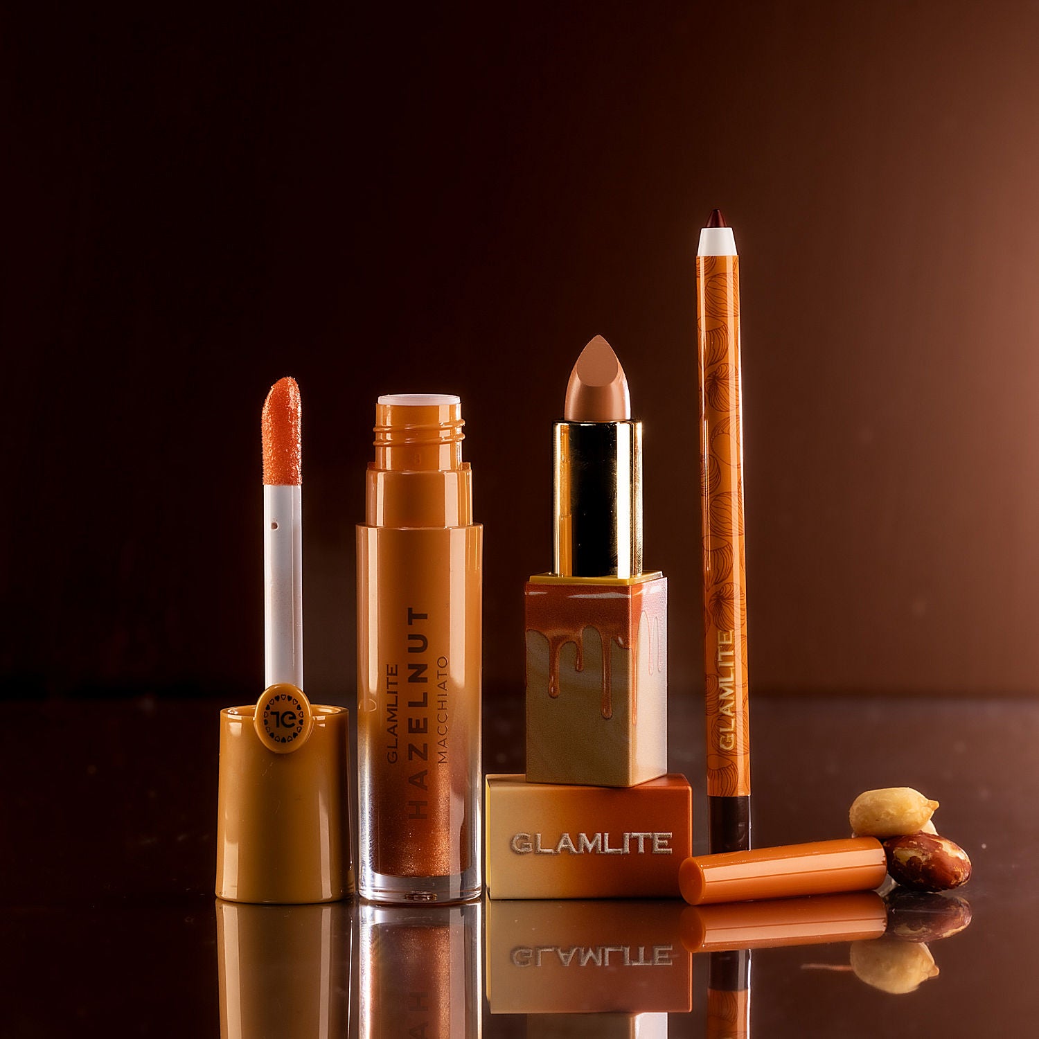 Glamlite Lip Kits Hazelnut Macchiato kit labbra 3 pezzi