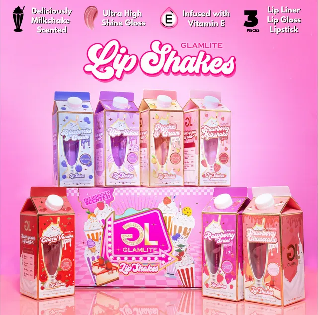 Glamlite Lip Shake bundle rossetti 7 kit labbra dessert