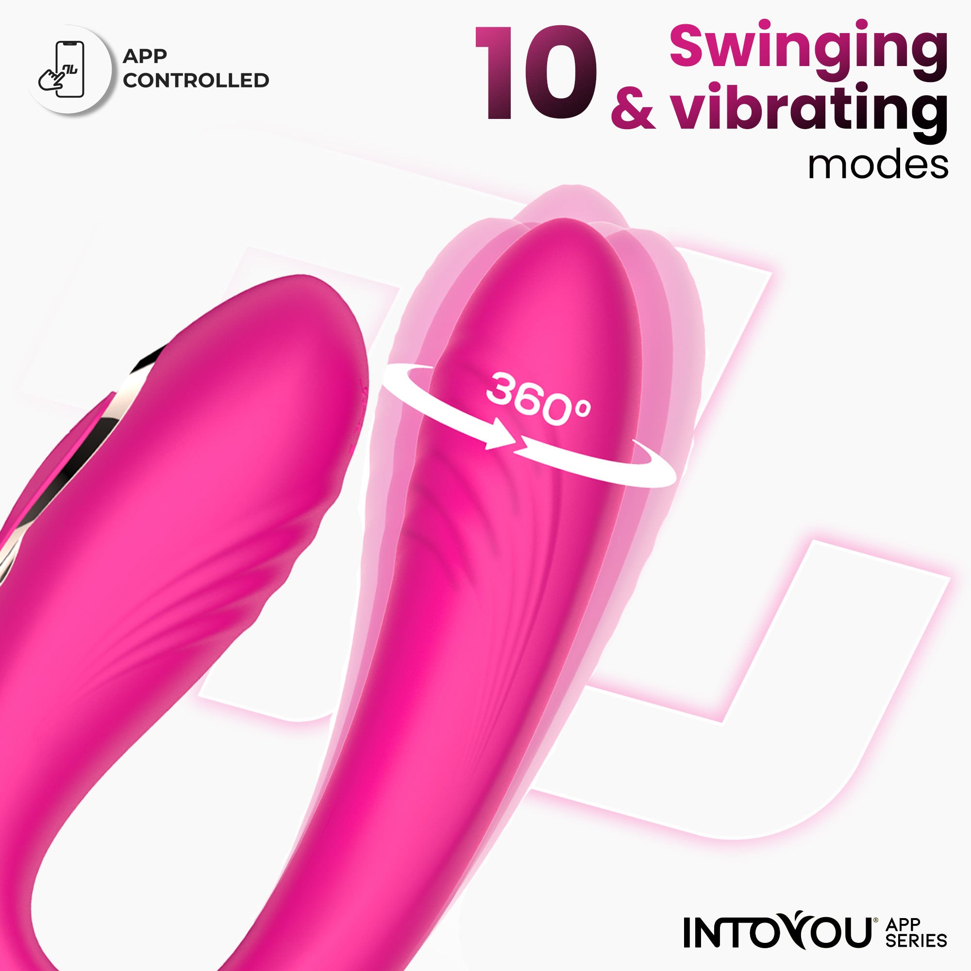 INTOYOU Couty vibratore di coppia oscillazione 360° app