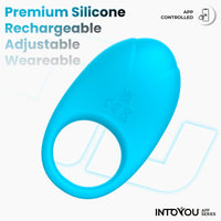 INTOYOU Anelli per il pene Ringo Anello Vibrante Blu App