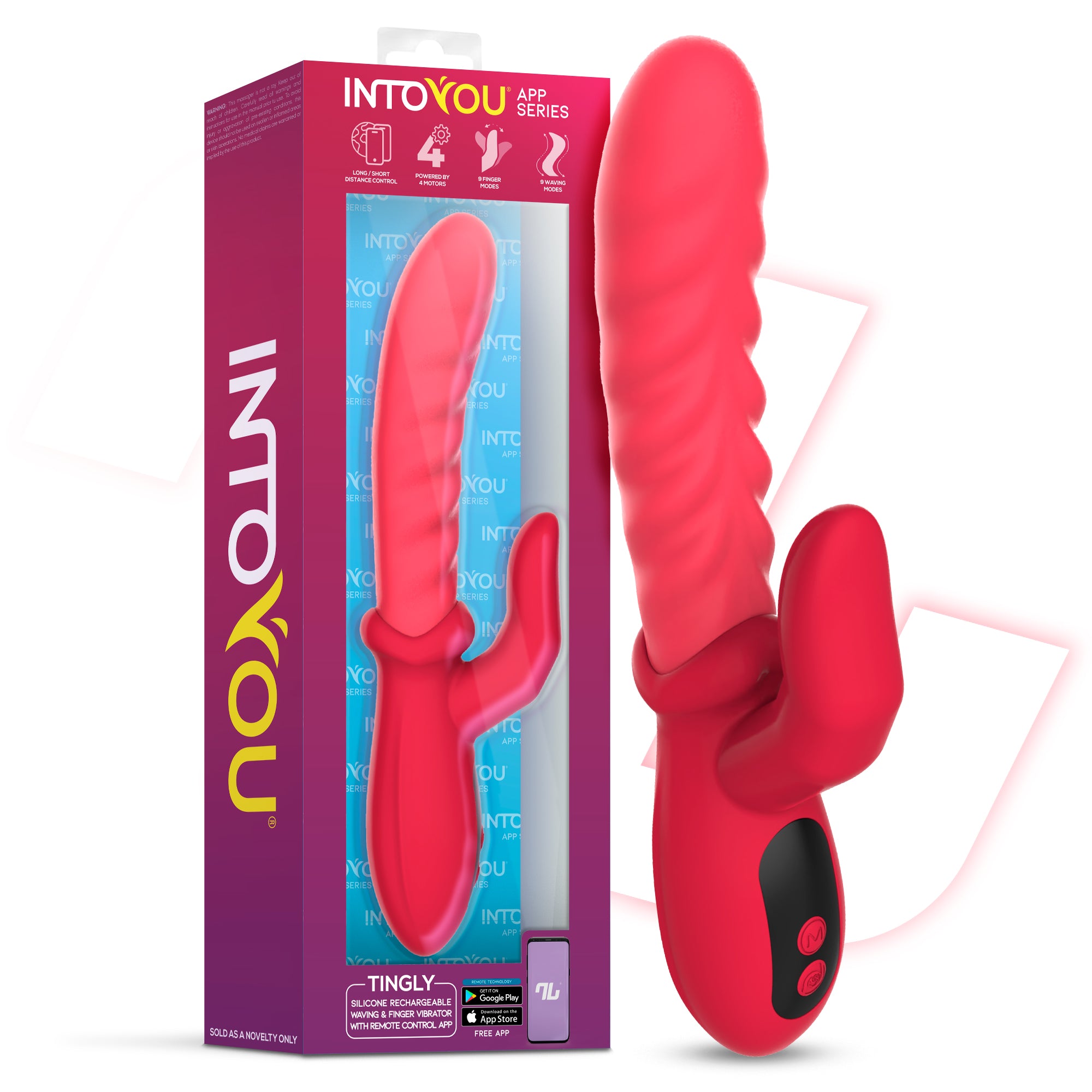 INTOYOU Tingly vibratore waving finger con app display LED