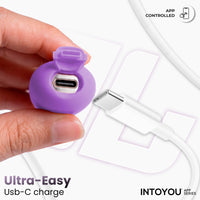 INTOYOU Uova NexEgg ovulo vibrante lilla app USB-C
