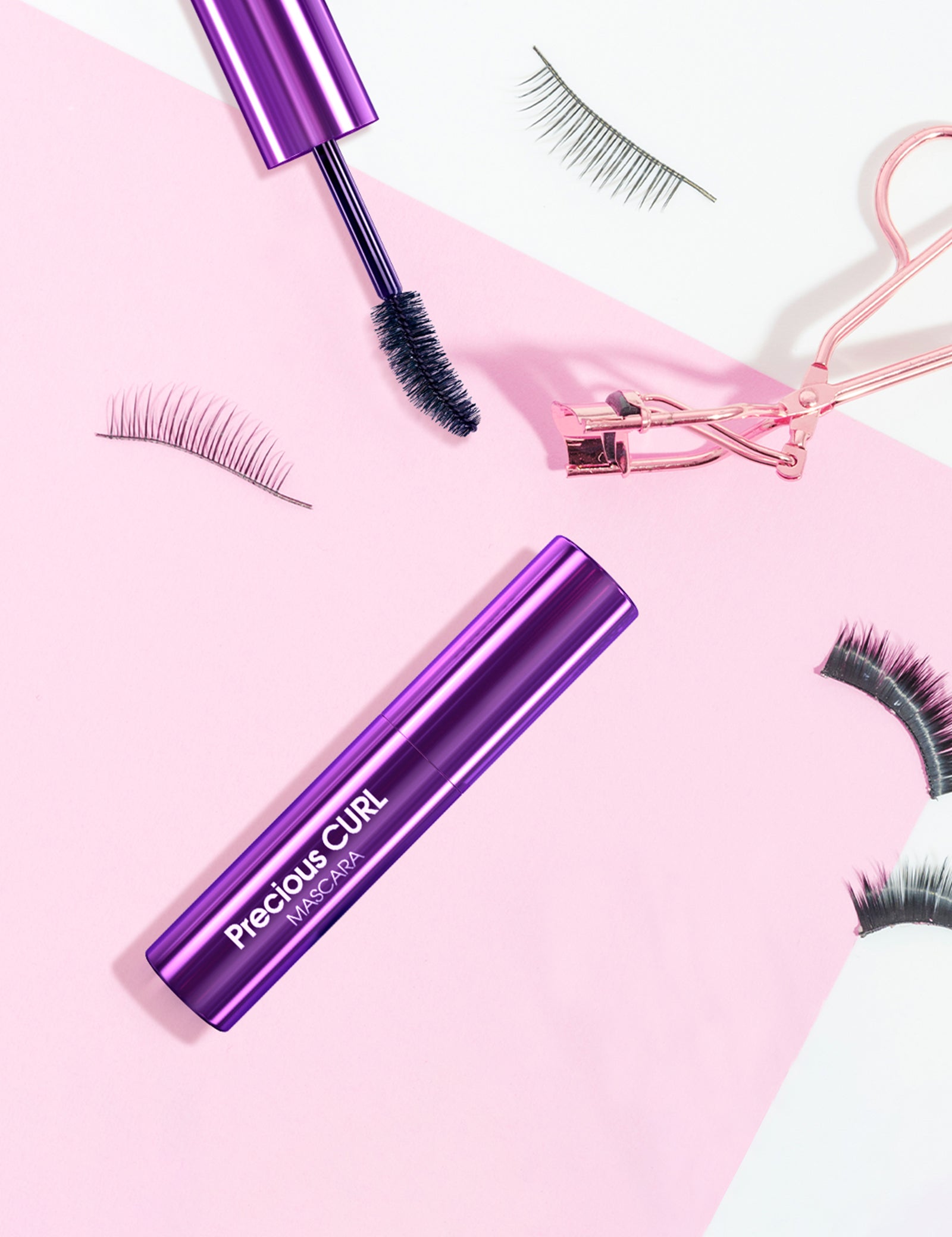 Pretty by Flormar Precious Curl mascara nero incurvante volume