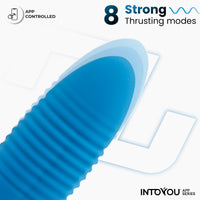 INTOYOU Uovo vibrante thrusting blu con app