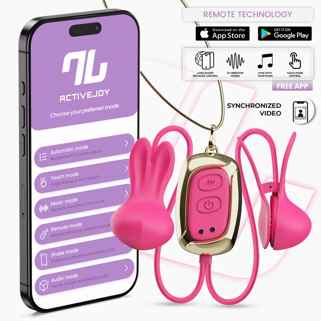 INTOYOU BDSM Tickly pinze capezzoli vibranti con app 10 funzioni
