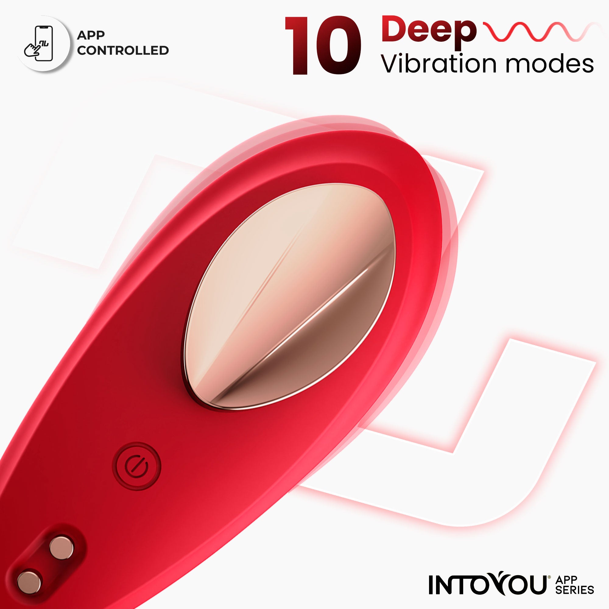 INTOYOU vibratore slip rosso magnetico con app