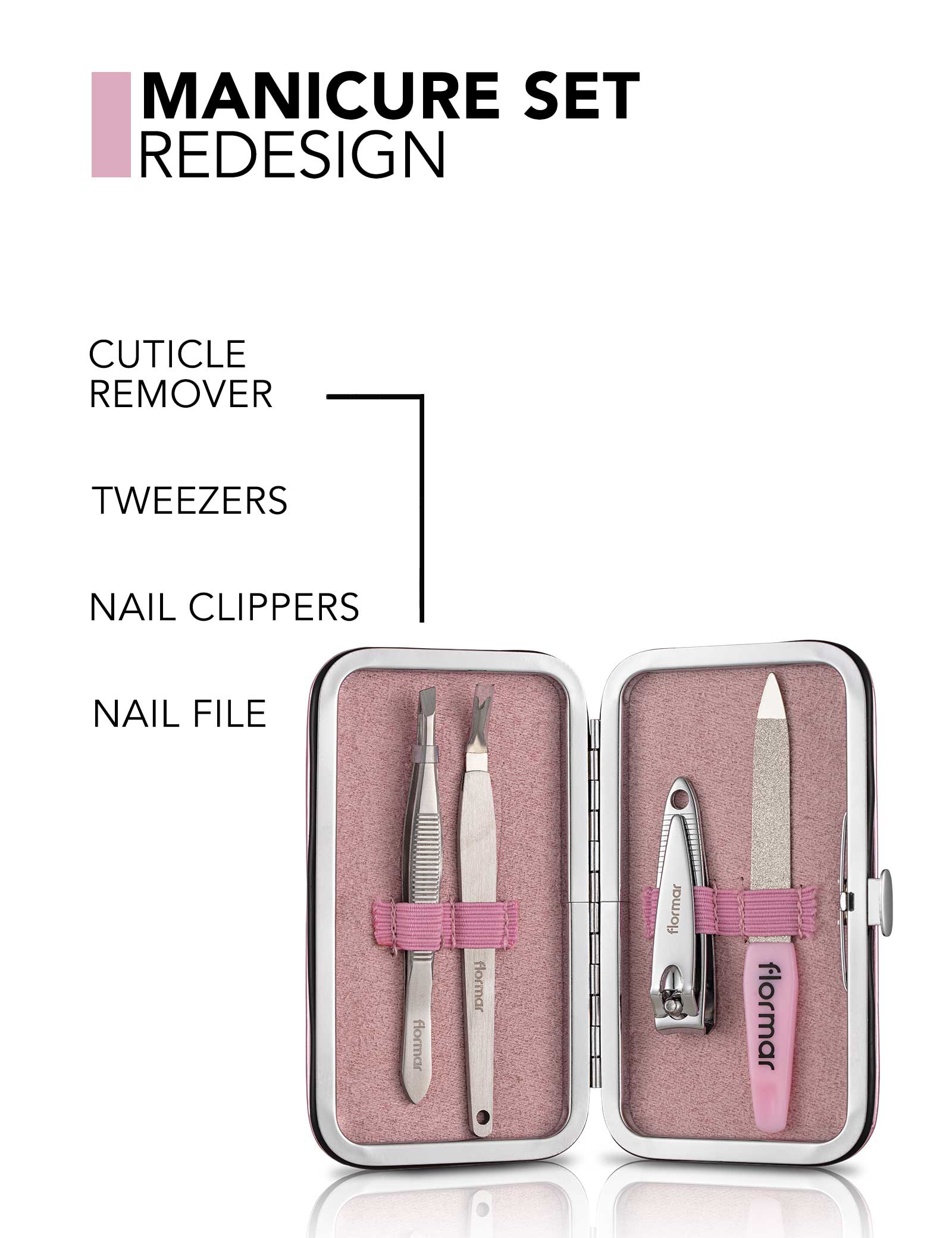 Pretty by Flormar Accessories set manicure 4 pezzi astuccio viaggio