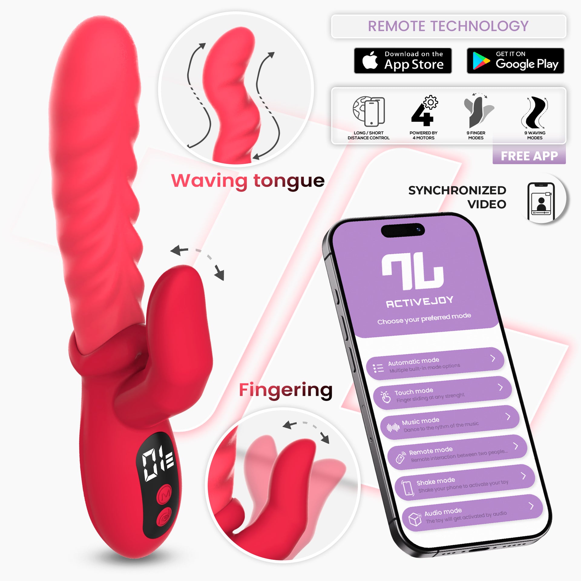 INTOYOU Tingly vibratore finger ondulante con app