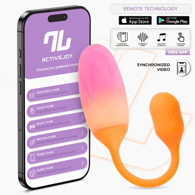 INTOYOU NexEgg Uovo Vibrante con App Arancione Rosa