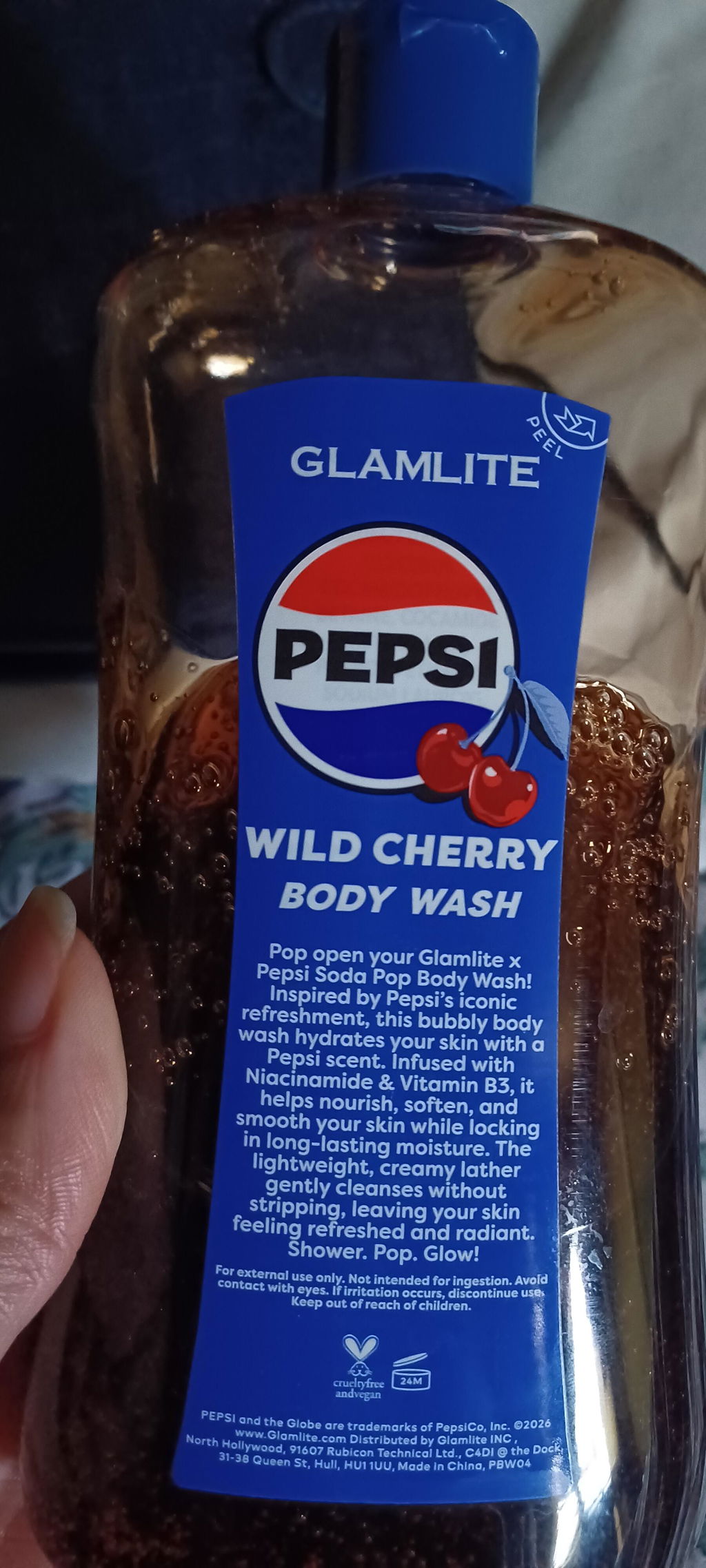 Glamlite Self-Care Pepsi Body Wash Bagnoschiuma Niacinamide