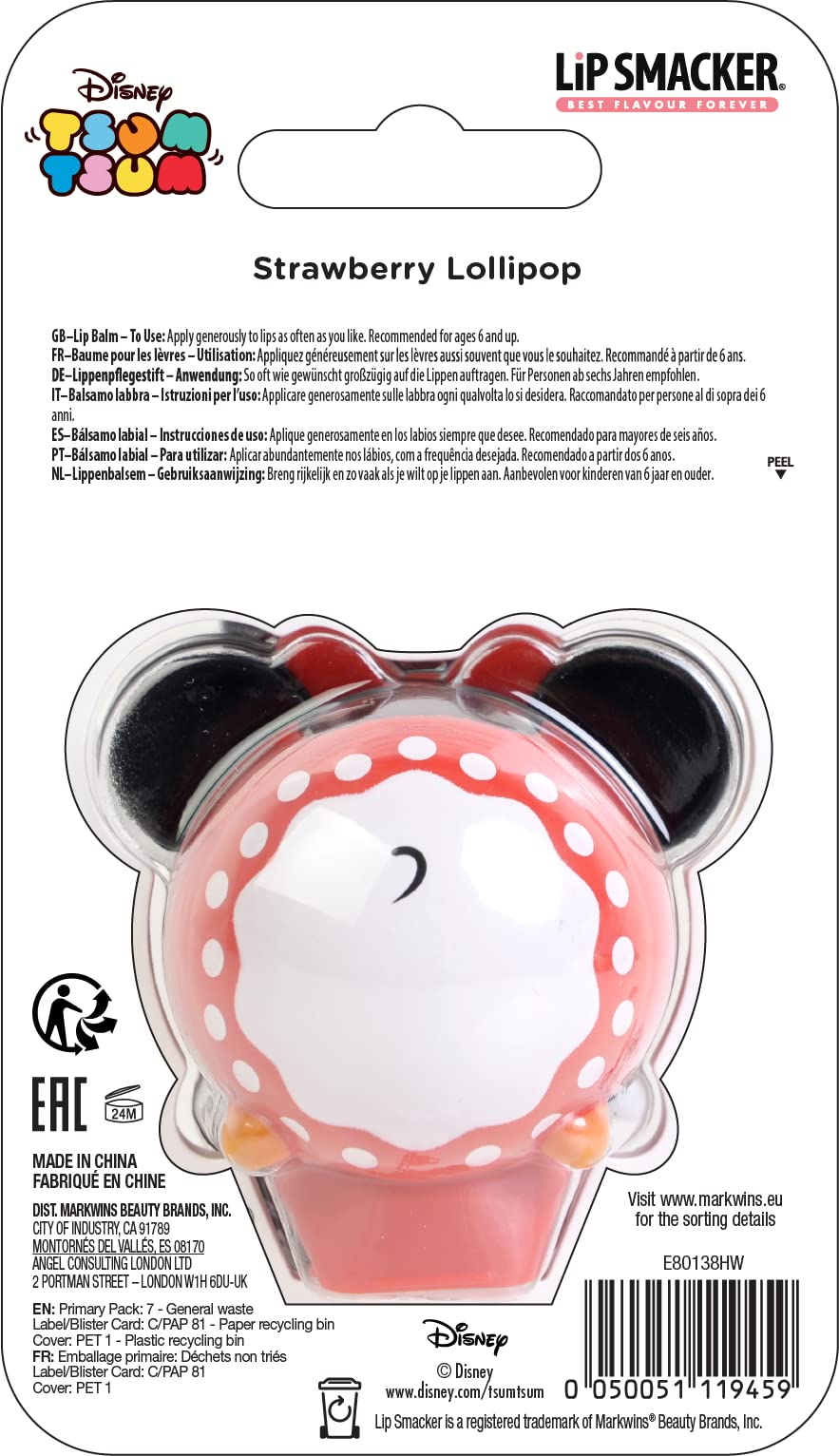 Lip Smacker Disney Minnie balsamo labbra fragola Tsum Tsum