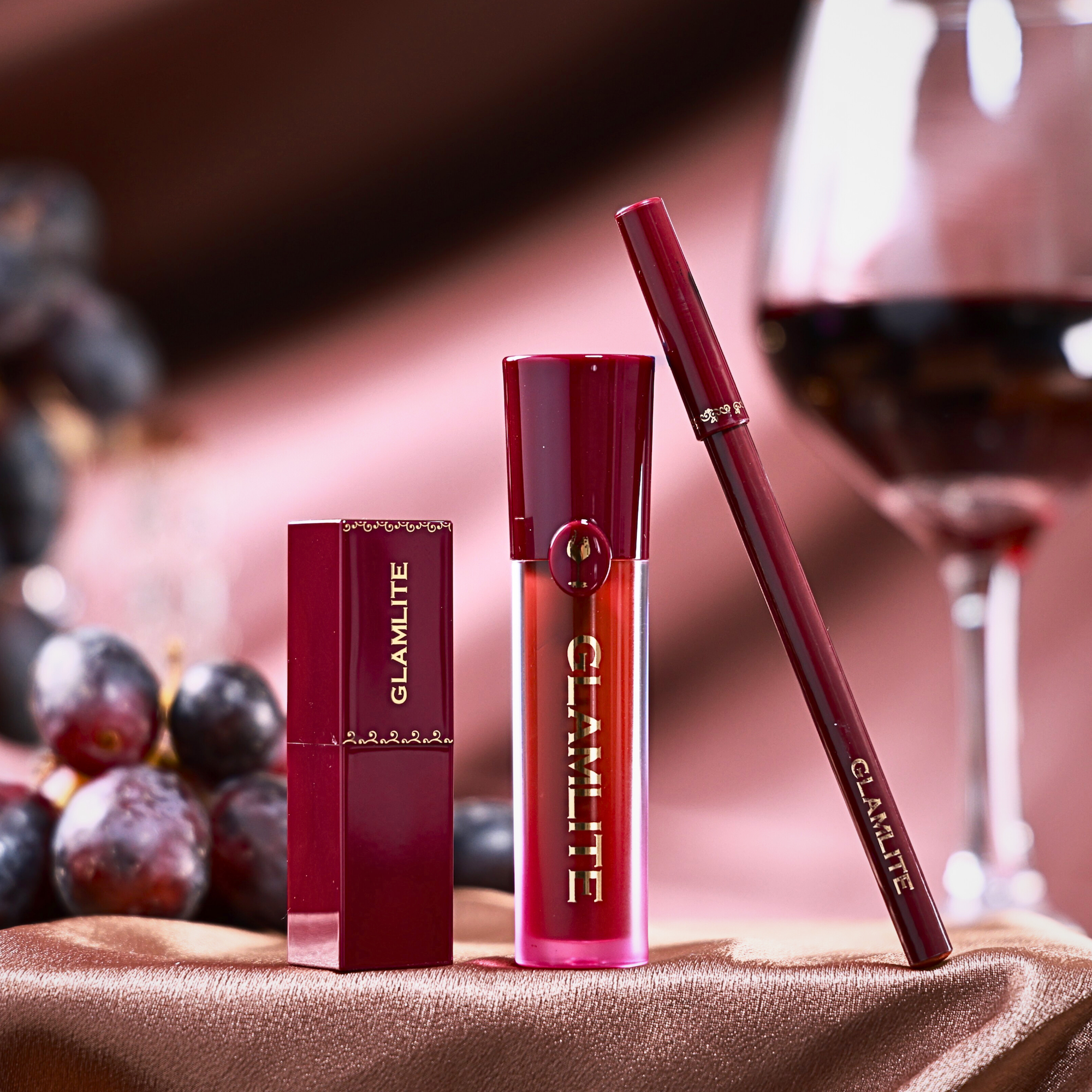 Glamlite Lip Kits Wine Kit labbra rossetto gloss berry