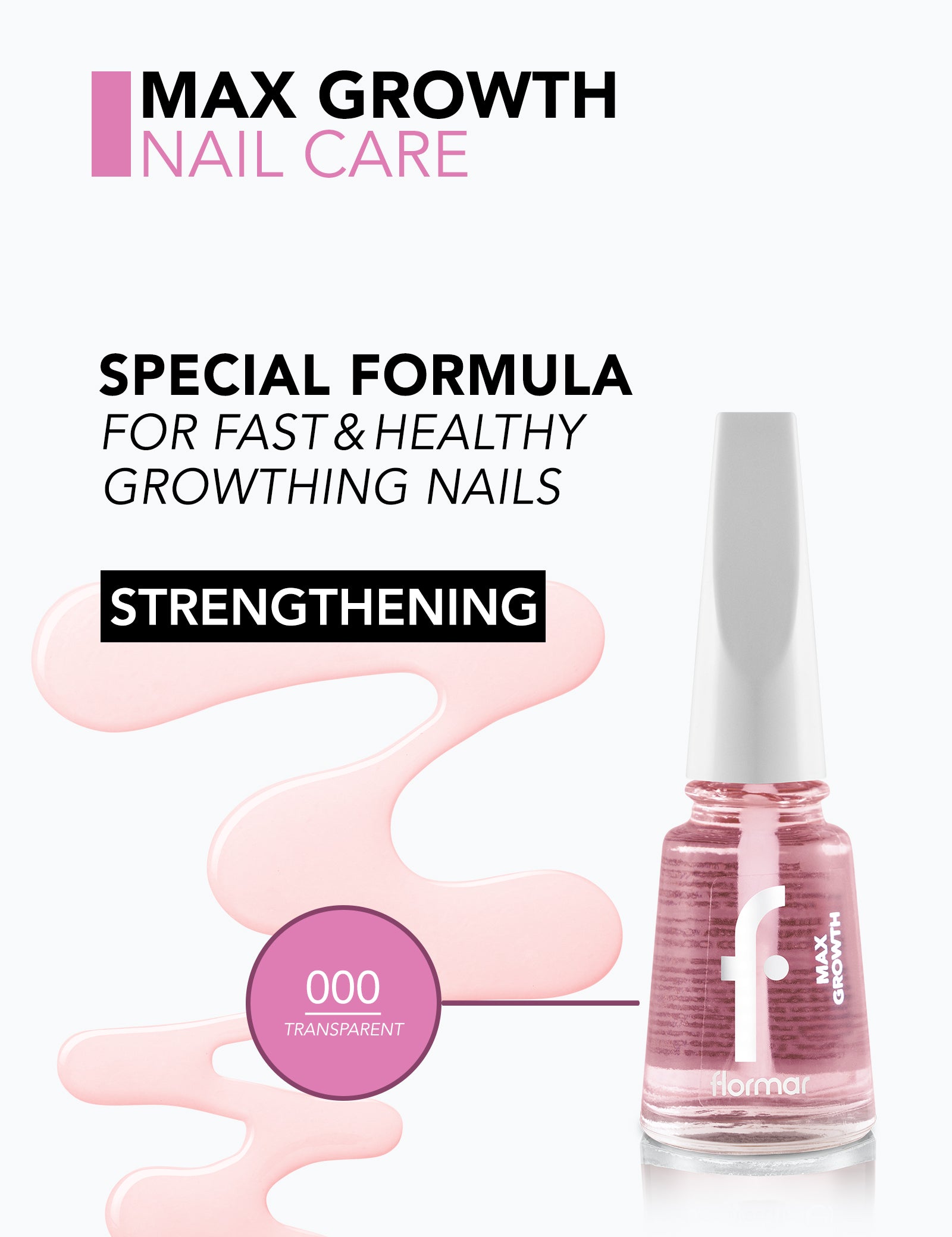 Pretty by Flormar Max Growth smalto base top coat nutriente