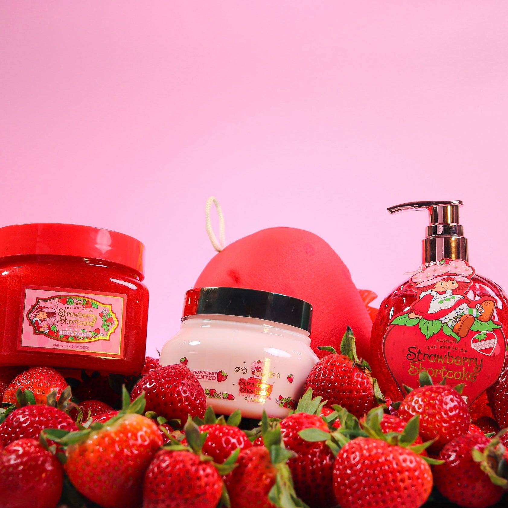 Glamlite Berry Sweet routine doccia fragola set 4 pezzi