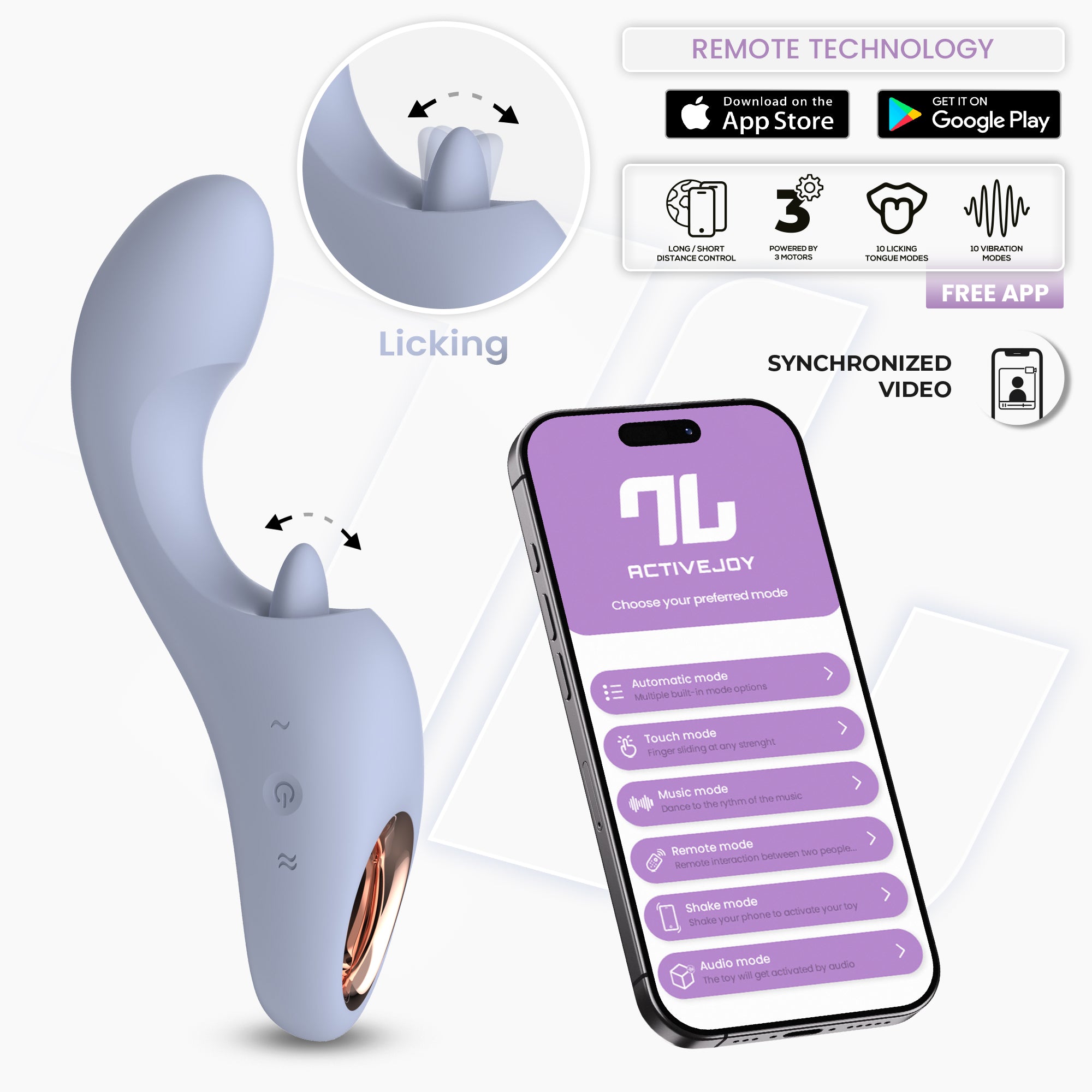 INTOYOU Licky stimolatore clitoride con lingua e app