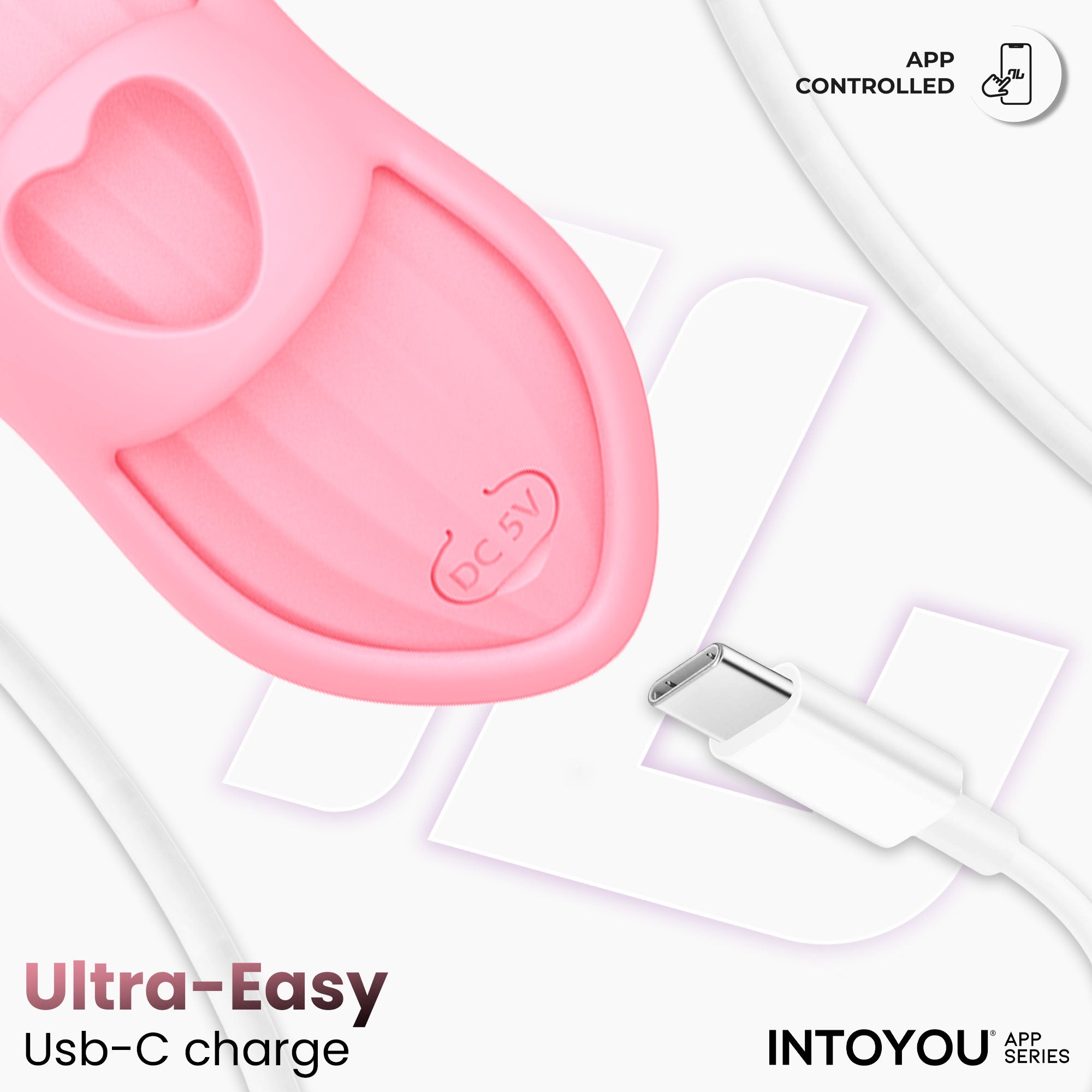 INTOYOU Laia Stimolatore Dito con Calore Rosa App