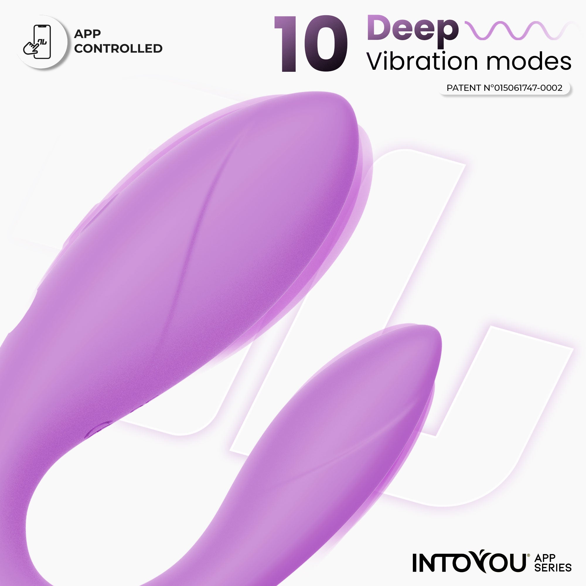 INTOYOU Per Coppie Vibratore a U Lavanda APP