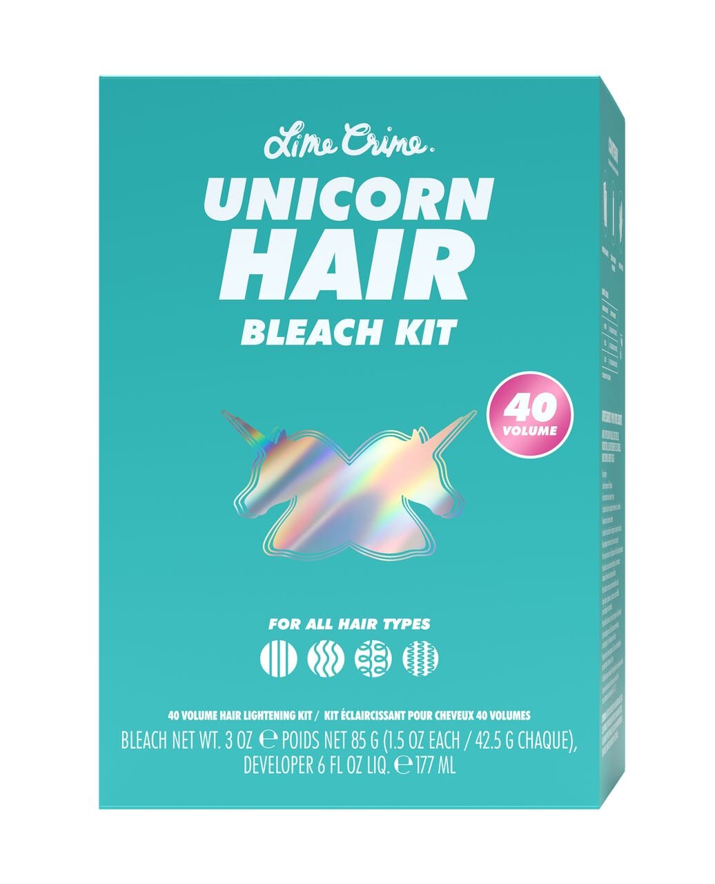 Lime Crime Hair Kits Unicorn Bleach Kit decolorante 20 volumi