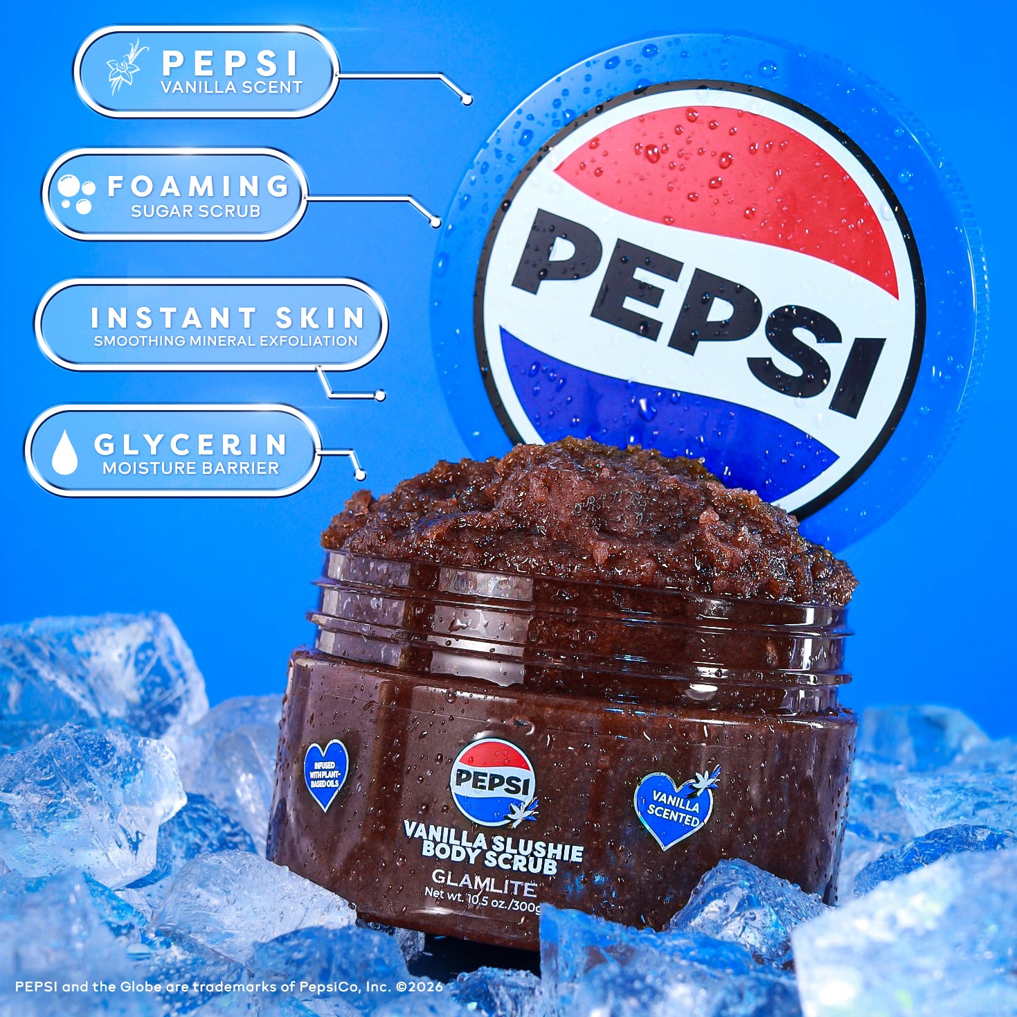 Glamlite Self-Care Essentials Pepsi Scrub corpo vaniglia