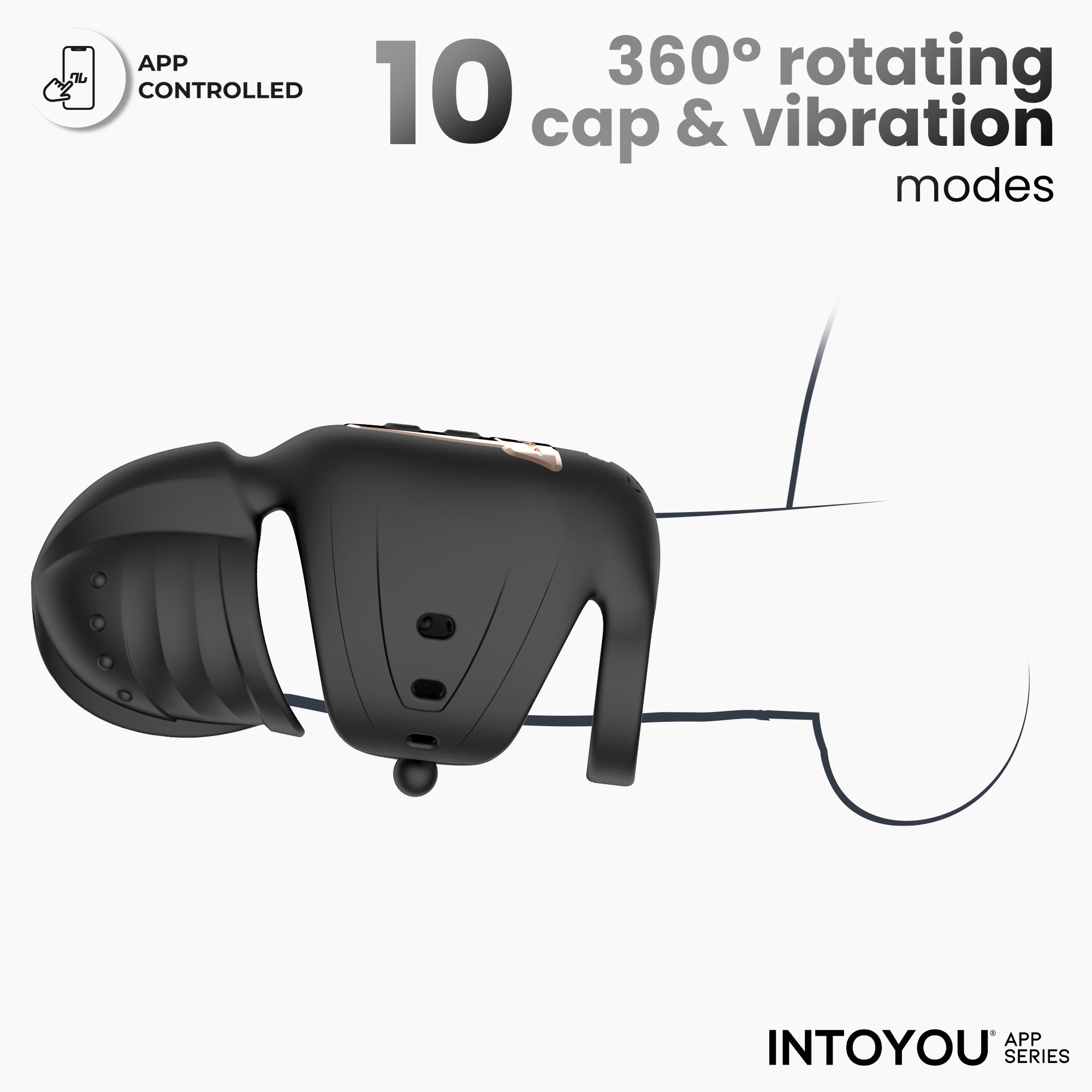 INTOYOU Zonte masturbatore rotazione app 360° 13,9 cm