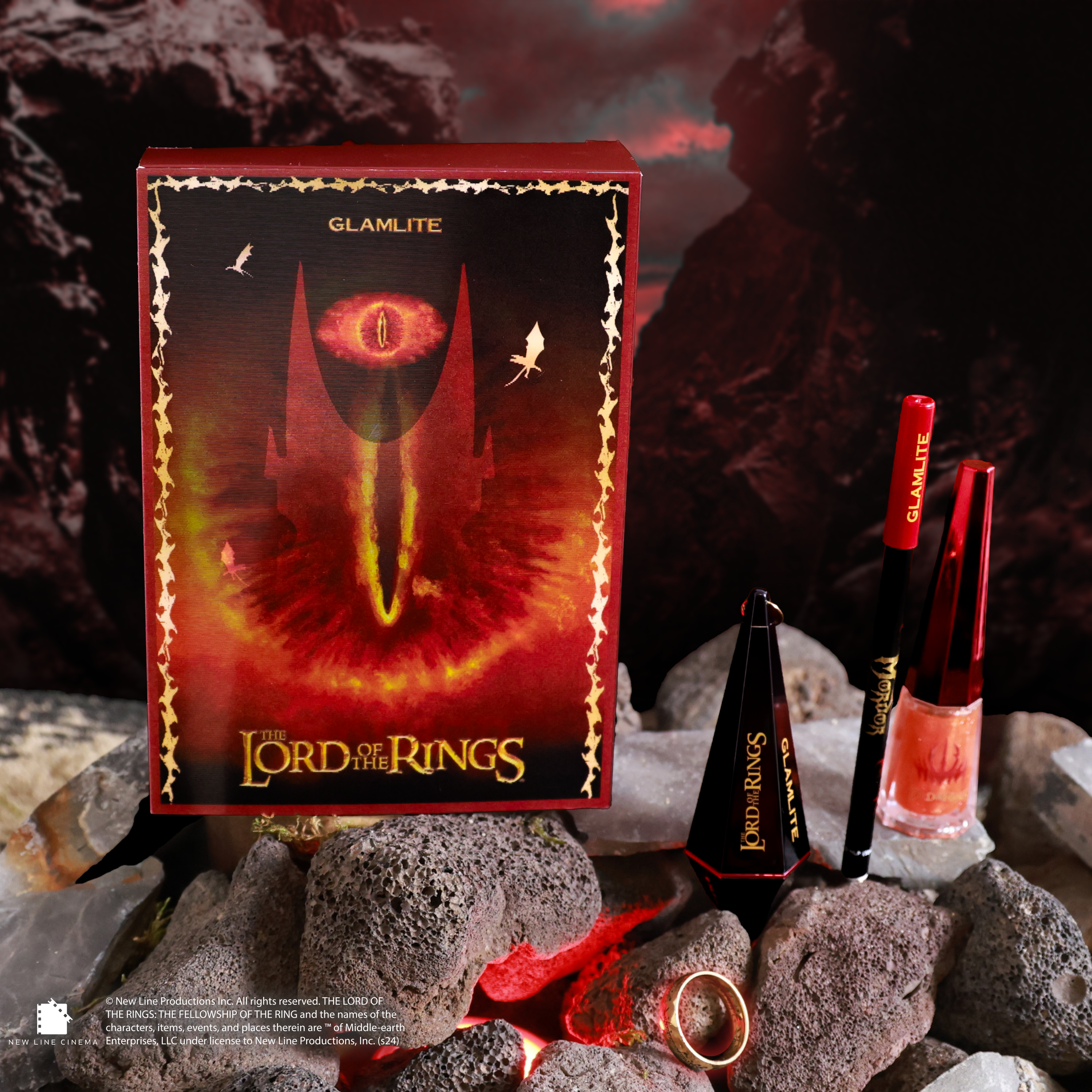Eye of Sauron x Glamlite kit labbra 3 pezzi rossetto gloss