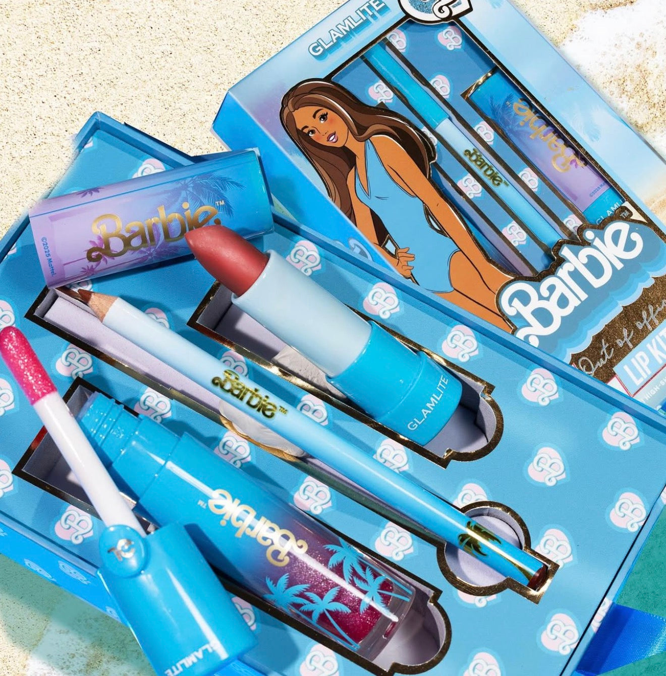 Barbie x Glamlite Out of Office kit labbra 3 pezzi cremoso