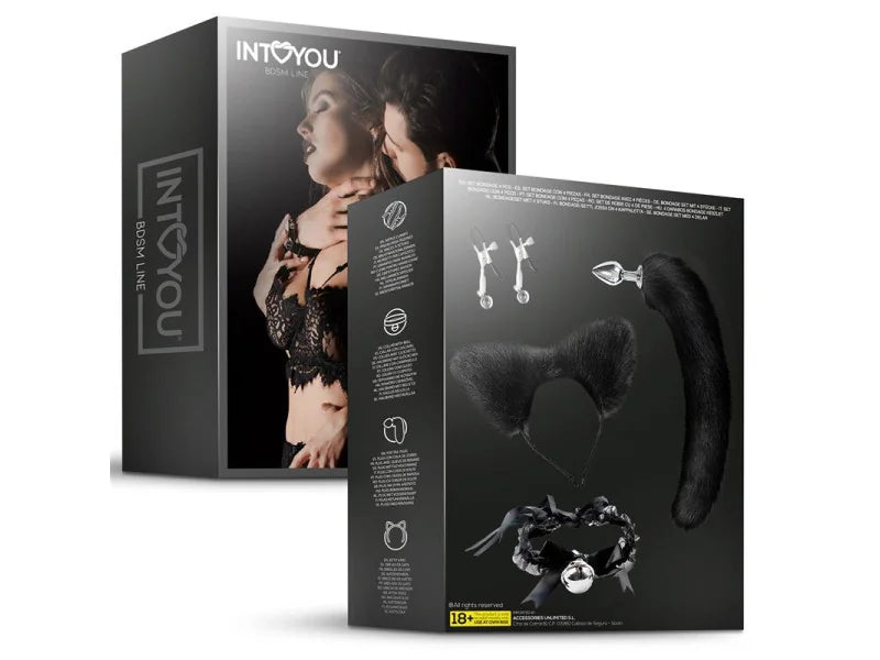 INTOYOU BDSM Set Cosplay 4 Pezzi Gioco di Ruolo Coppia