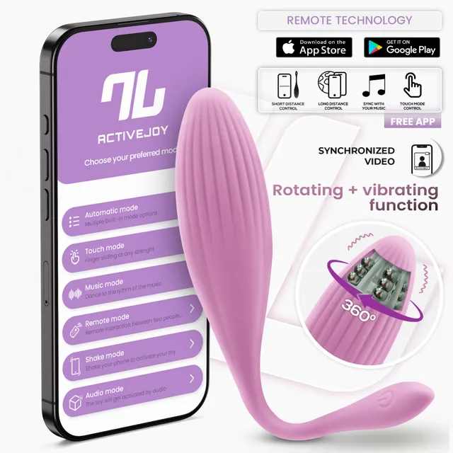 INTOYOU uovo vibrante viola rotazione sfere con app