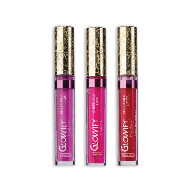 LipSense Glowify Sheer Silk Lip Oil olio labbra trio lilla menta