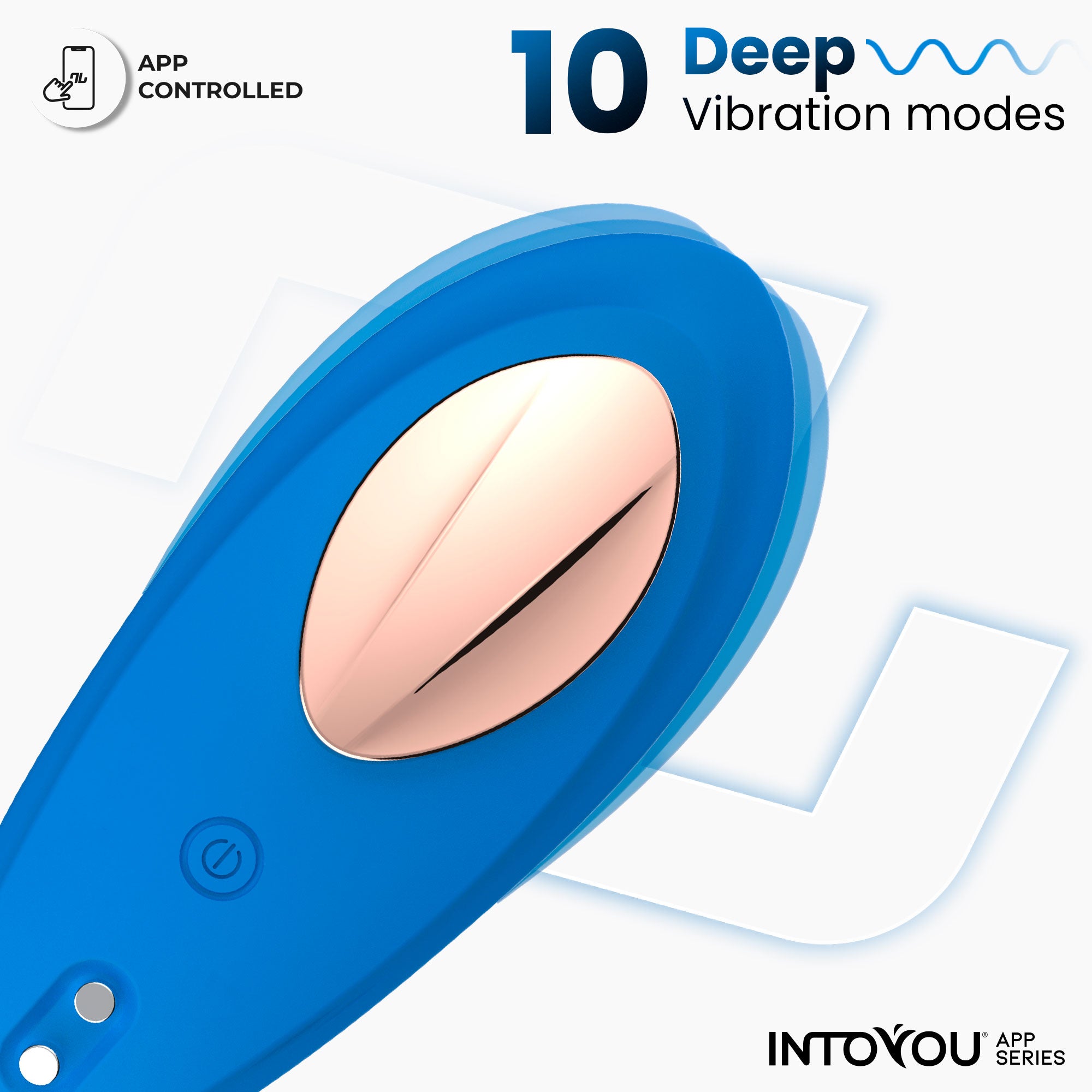 INTOYOU Vibratore Slip Blu con App Magnete 10 Modi