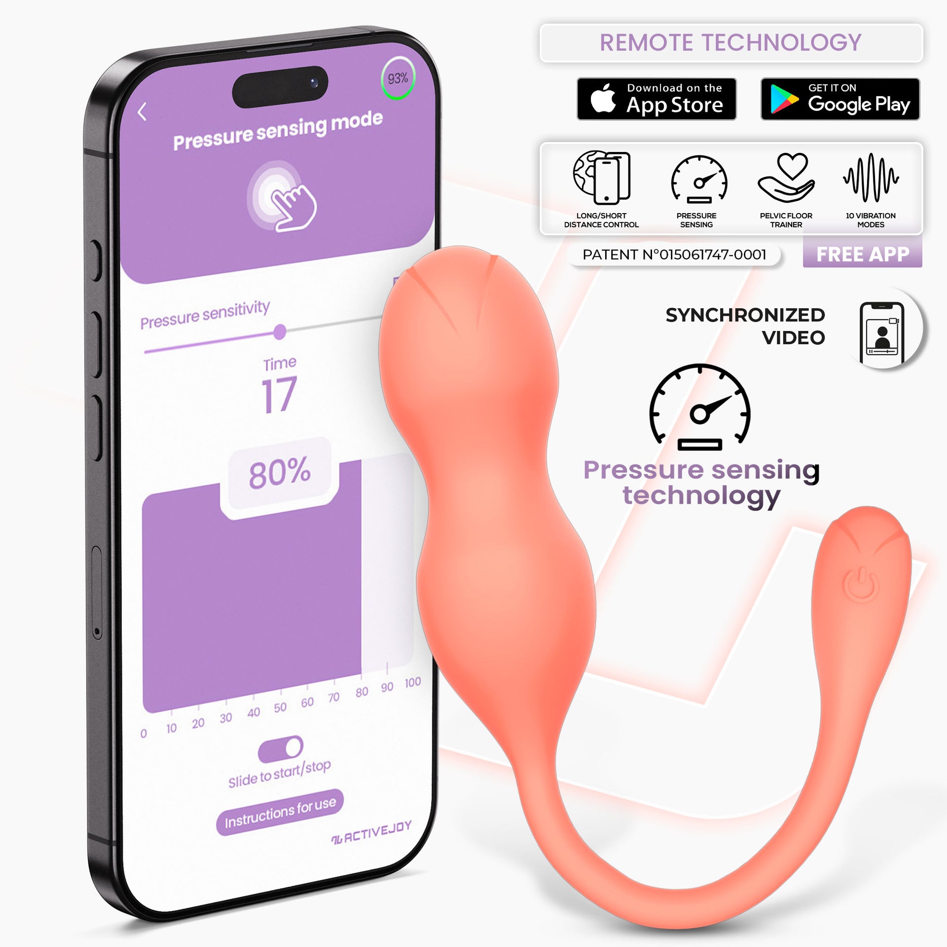 INTOYOU Kyra trainer pavimento pelvico Salmon app