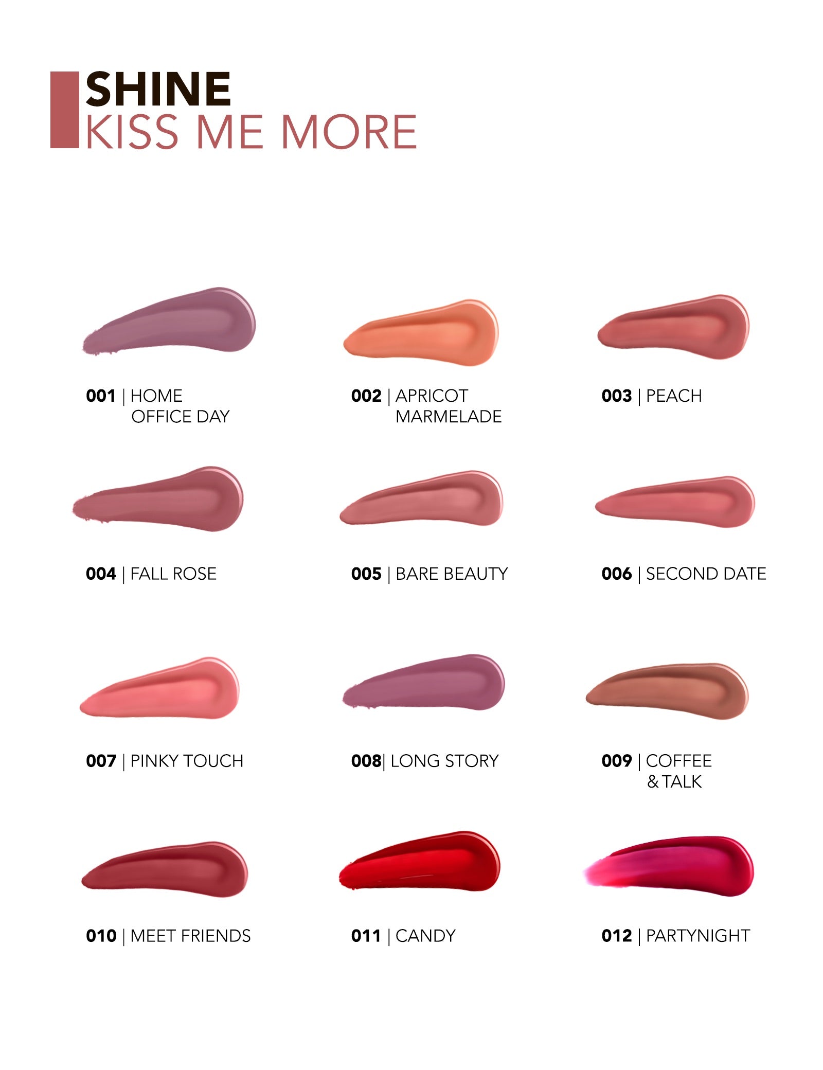 Pretty by Flormar Shine Kiss Me More Lip Tattoo rossetto 004 Fall Rose