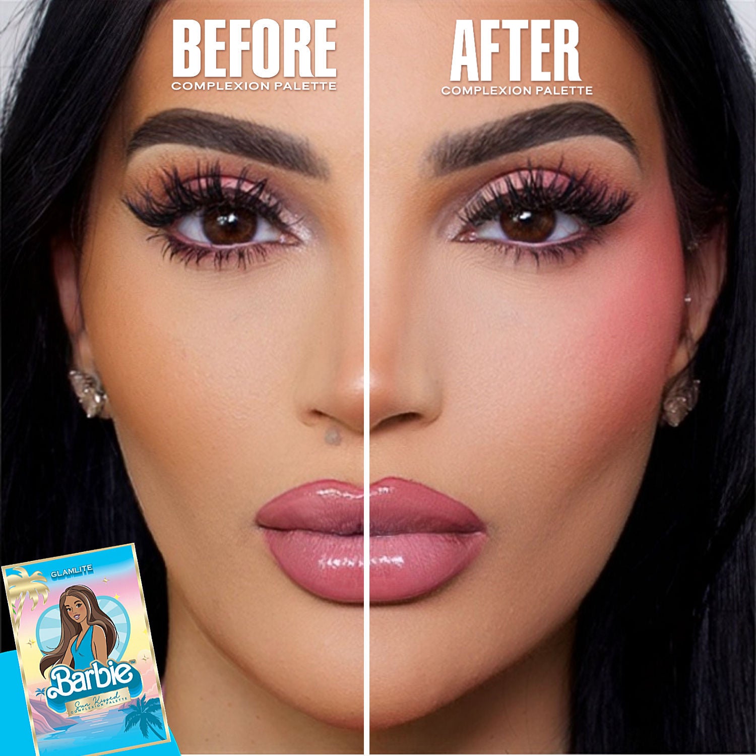 Glamlite Complexion Sunkissed Palette Viso Cipria Blush Illuminante