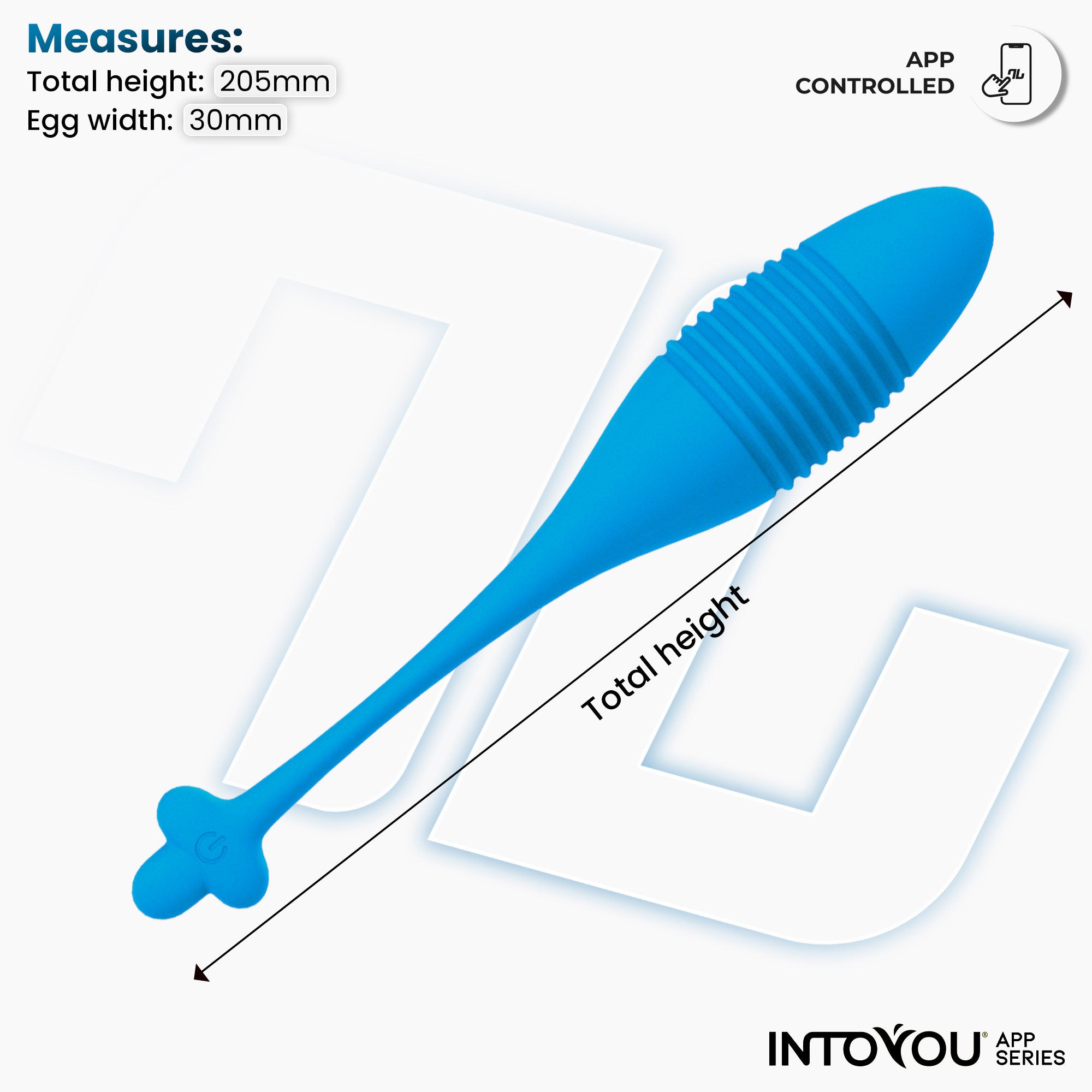 INTOYOU Uova Uovo Vibrante Thrusting App Blu