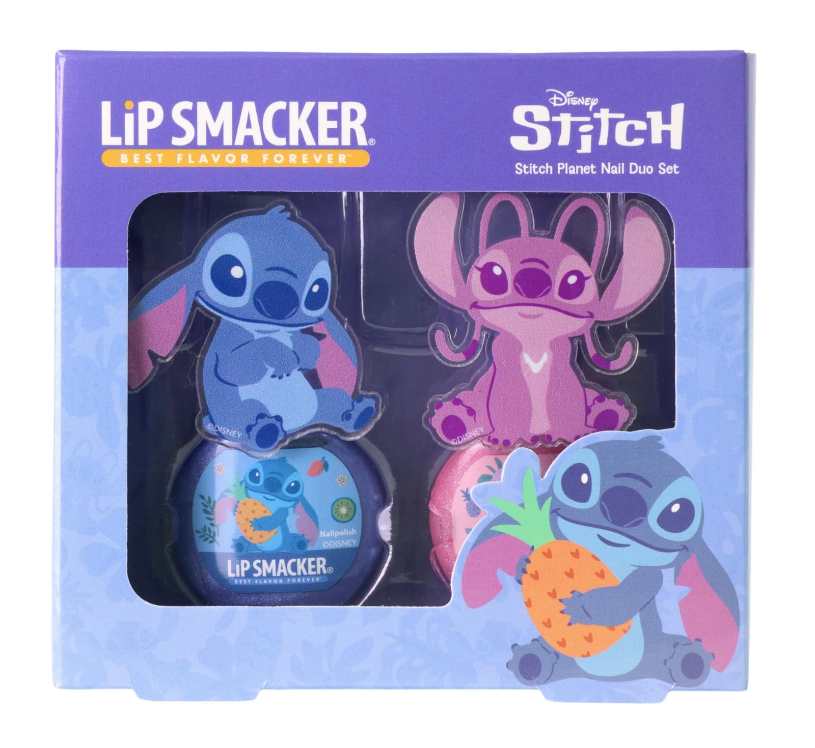 Lip Smacker Disney Set Duo Smalti Stitch 2 pezzi con anelli