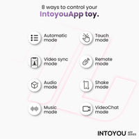 INTOYOU NexEgg Motion uovo vibrante rosa/turchese thrusting app
