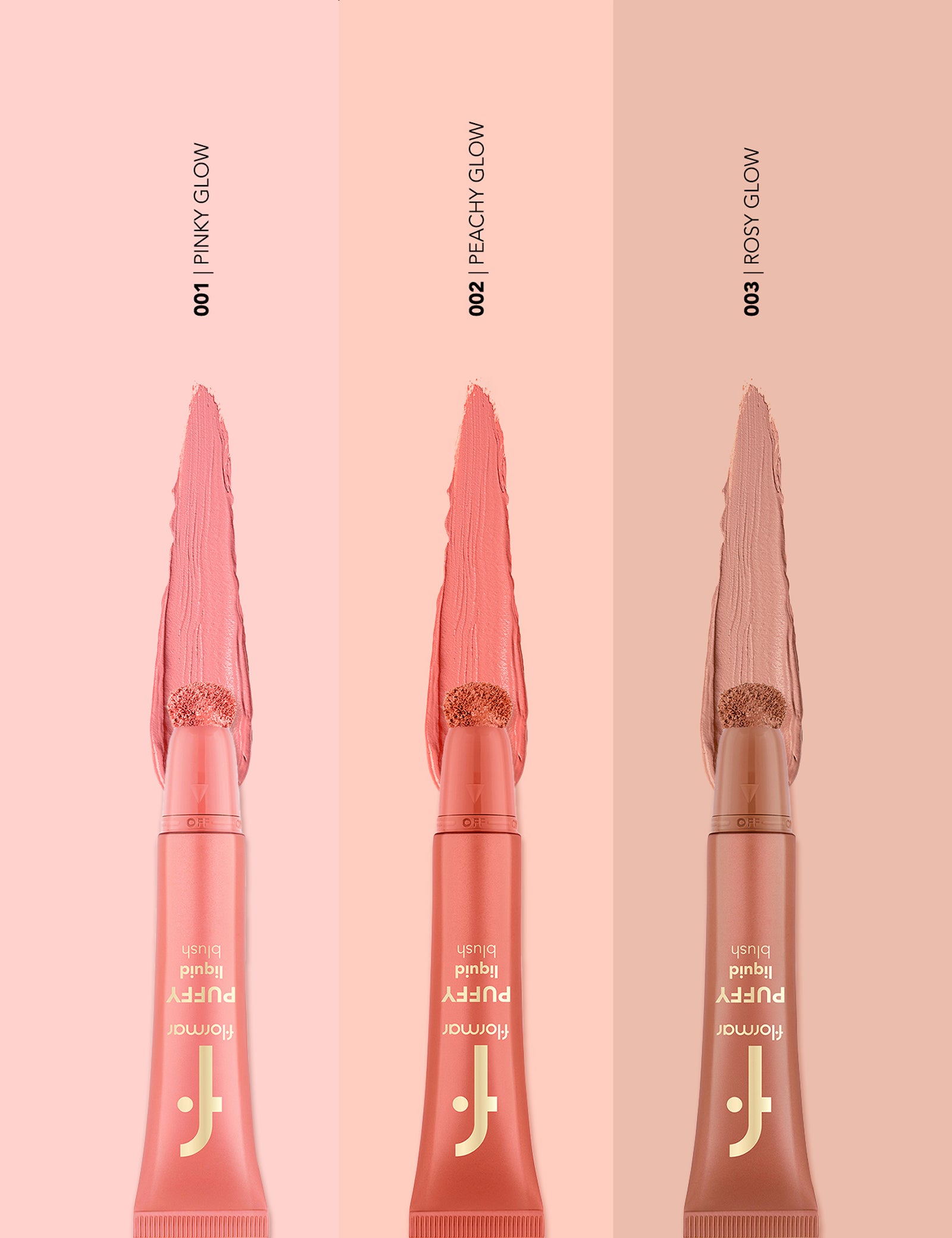 Pretty Puffy 001 Pinky Glow blush liquido luminoso