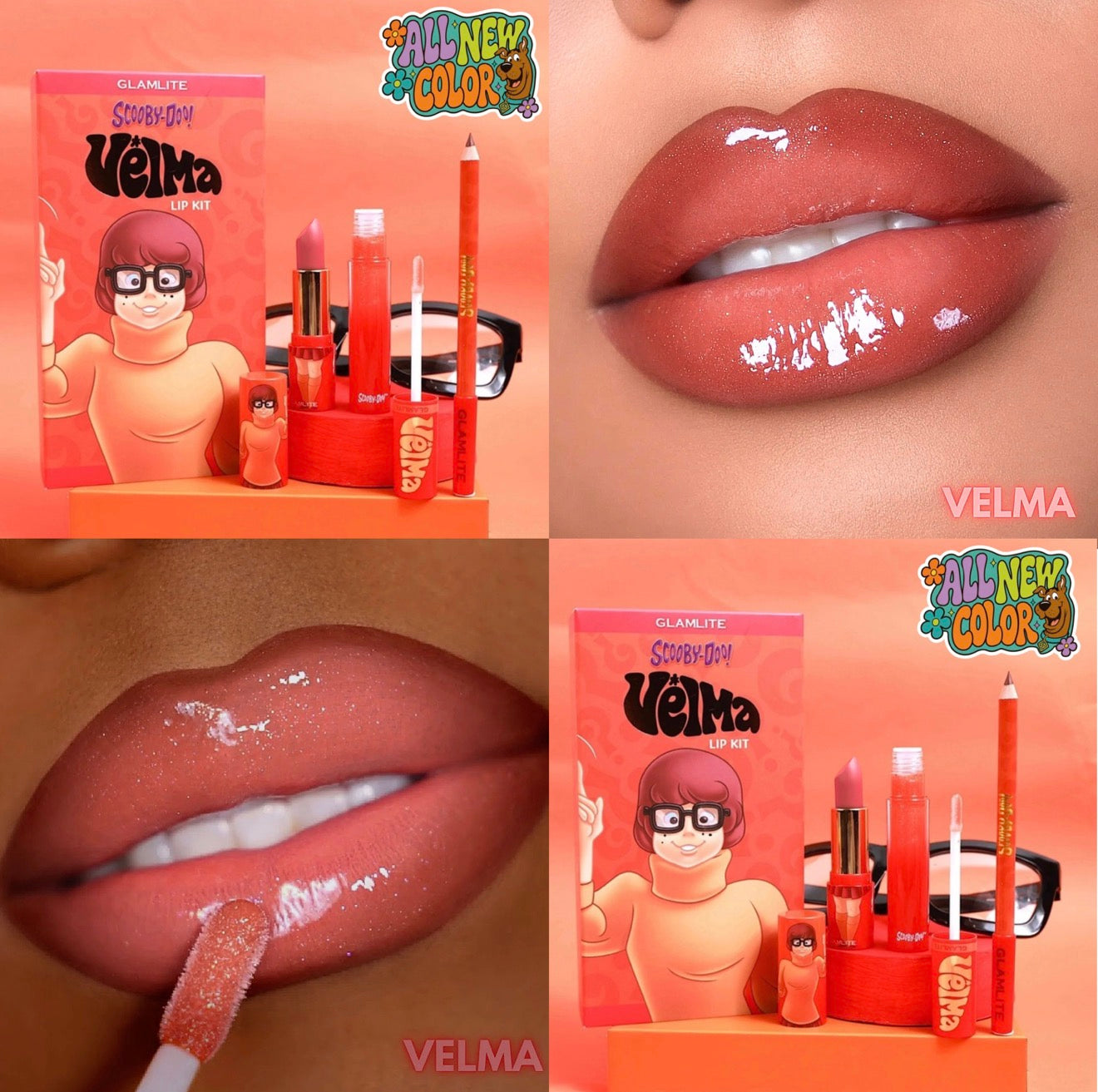 Glamlite Velma Lip Kit trucco labbra 3 pezzi terracotta